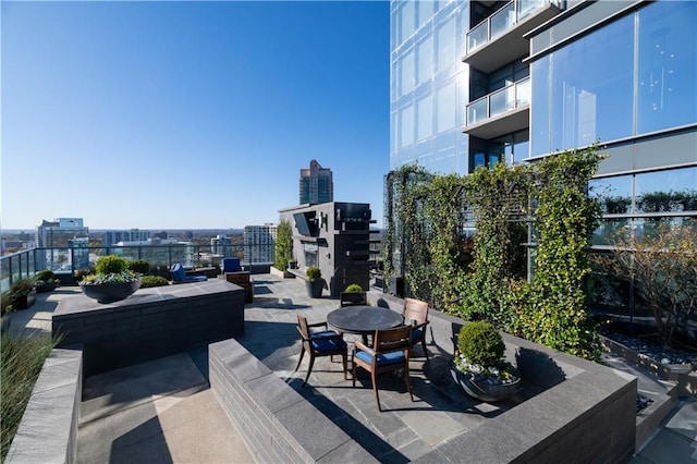 view of patio with an outdoor living space