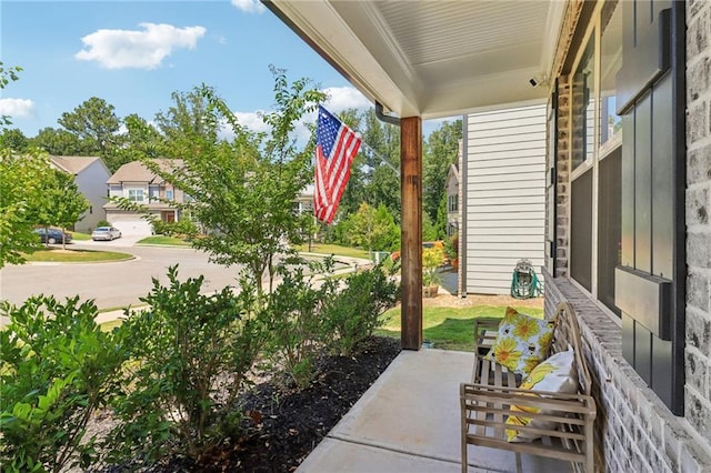 view of patio featuring covered porch