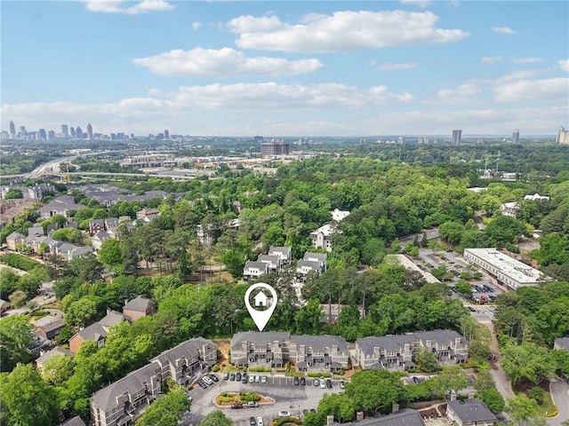 bird's eye view featuring a city view