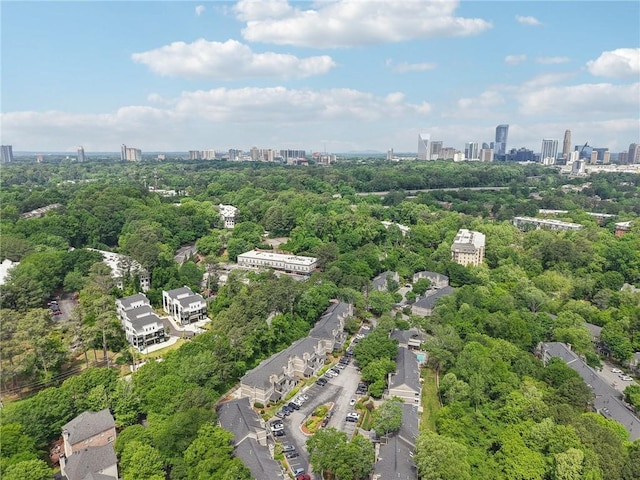 aerial view with a view of city