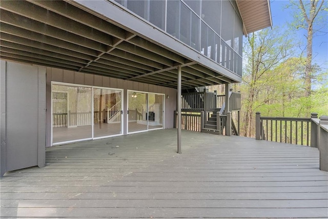 view of wooden deck