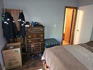 bedroom featuring wood-type flooring