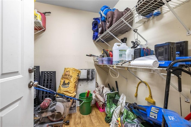 view of storage room