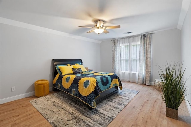 1661 Duxbury Ln NW, Kennesaw, GA 30152 - bedroom featuring baseboards, light wood finished floors, and ceiling fan