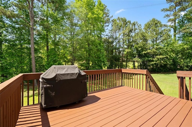 1661 Duxbury Ln NW, Kennesaw, GA 30152 - wooden terrace with a yard, view of scattered trees, and area for grilling