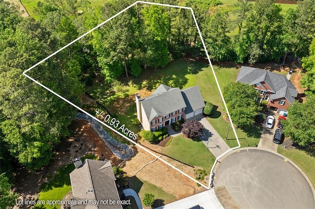 1661 Duxbury Ln NW, Kennesaw, GA 30152 - aerial view of property's location featuring property parcel outlined