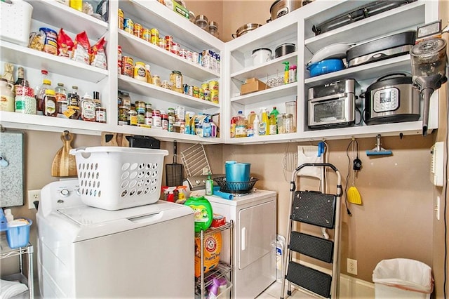 8901 Watkins Mill Rd, Winston, GA 30187 - storage area featuring washer and dryer