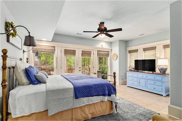 8901 Watkins Mill Rd, Winston, GA 30187 - bedroom featuring access to outside, multiple windows, light tile patterned floors, and baseboards