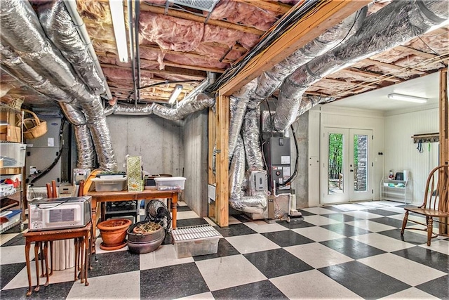 8901 Watkins Mill Rd, Winston, GA 30187 - basement with tile patterned floors and heating unit