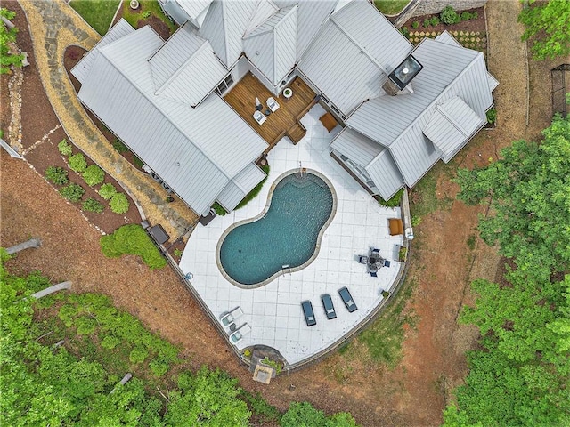 8901 Watkins Mill Rd, Winston, GA 30187 - aerial view of property and surrounding area featuring a pool area