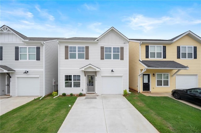 150 Chandler Trce, Covington, GA 30016 - multi unit property with board and batten siding, driveway, an attached garage, and a front yard
