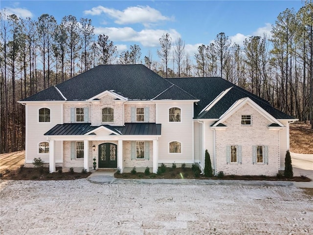 view of front of property featuring french doors