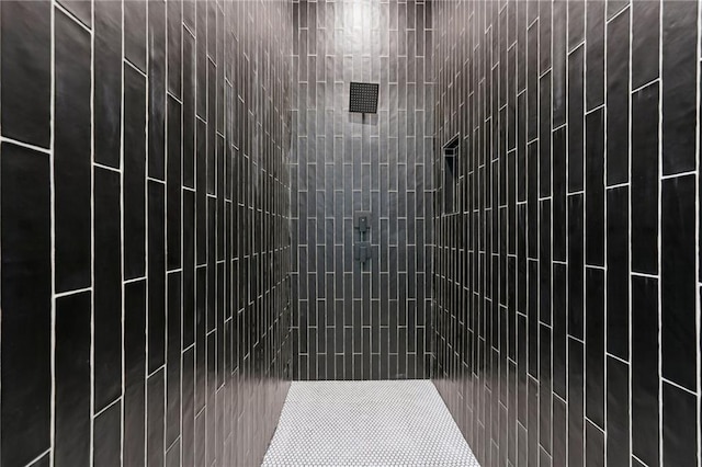 full bathroom with tiled shower