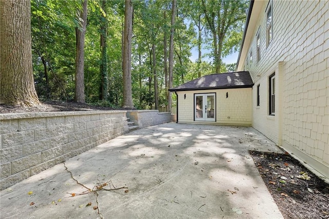 view of patio with french doors