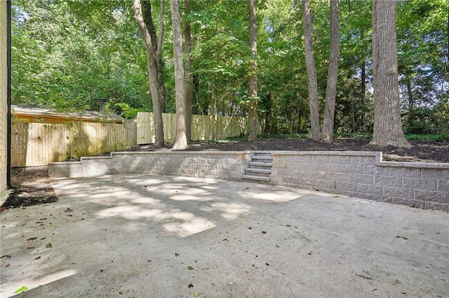 view of patio / terrace with fence