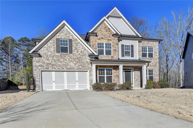 view of front of house featuring a garage