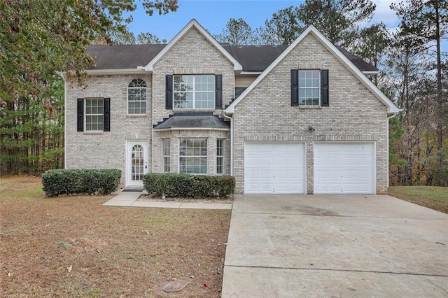 view of property featuring a garage