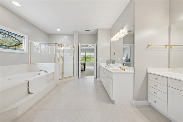 4790 Hyde Rd, Cumming, GA 30040 - full bath with a shower stall, ensuite bath, vanity, and a garden tub