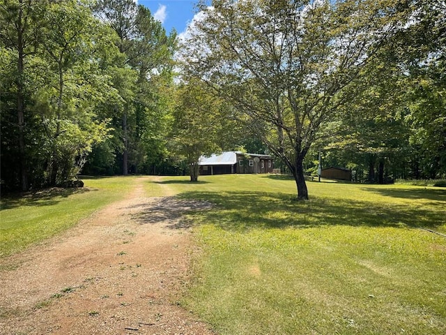 exterior space with dirt driveway