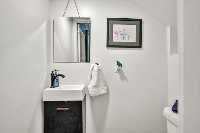 659 Creek Nation Rd, Jefferson, GA 30549 - half bathroom featuring vanity and toilet