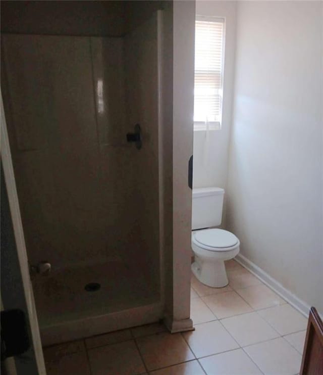 1017 Wheel House Ln Unit C, Monroe, GA 30655 - full bathroom featuring a shower stall, tile patterned floors, toilet, and baseboards