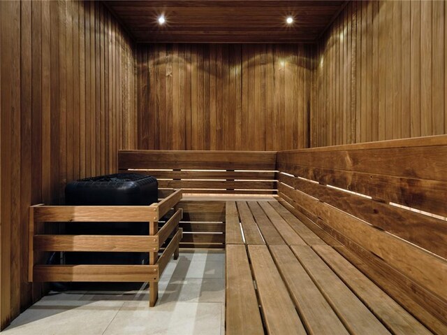 view of sauna