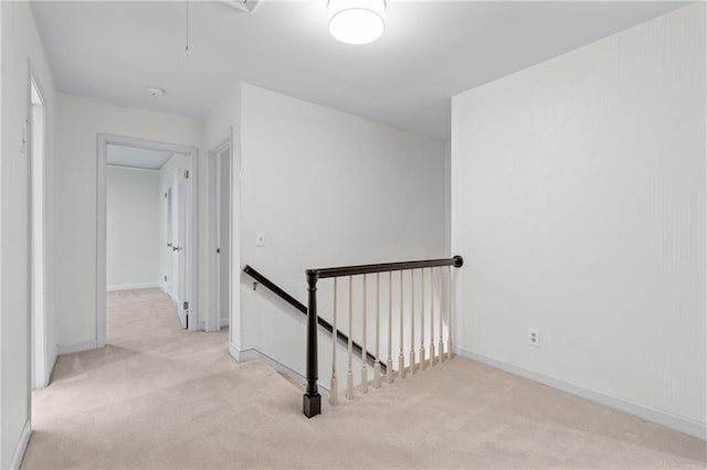 870 Richmond Hill Dr, Marietta, GA 30068 - corridor featuring attic access, an upstairs landing, carpet flooring, and baseboards
