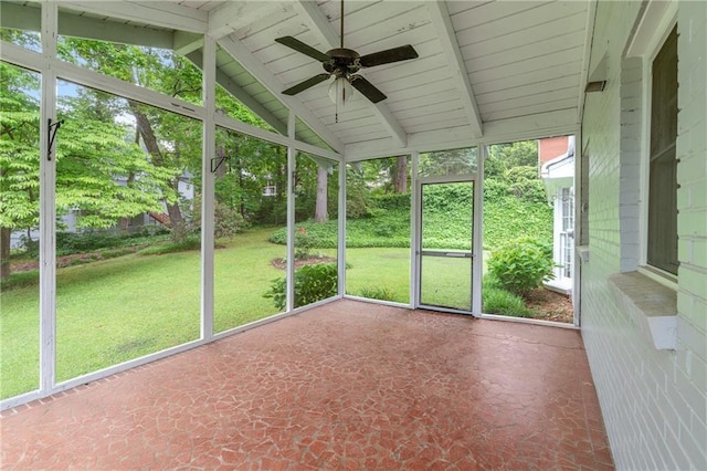 870 Richmond Hill Dr, Marietta, GA 30068 - unfurnished sunroom featuring a ceiling fan