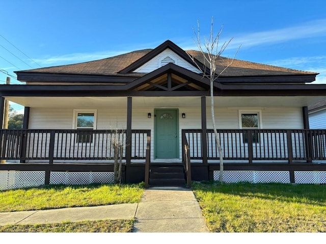 view of front of house featuring covered porch