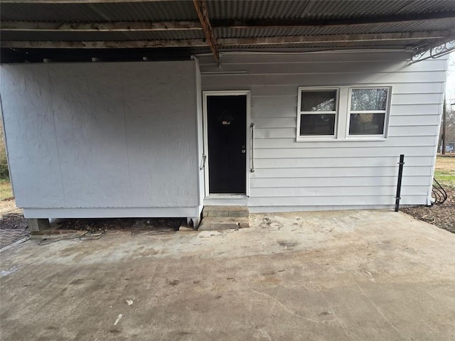 view of doorway to property