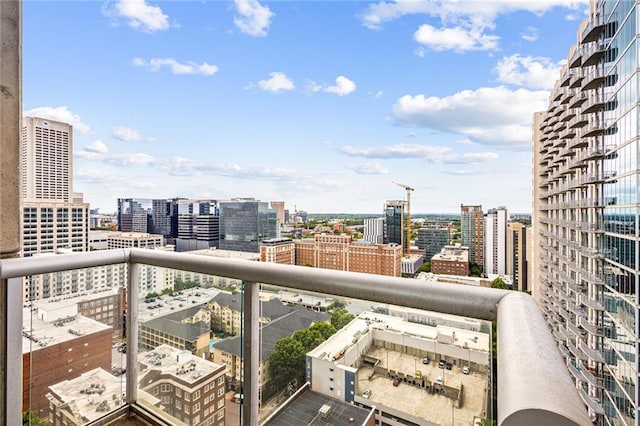 balcony featuring a view of city