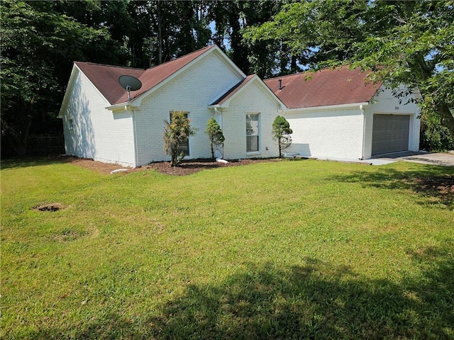 4093 Chapel Mill Bnd, Decatur, GA 30034 - view of front of home featuring a front lawn, an attached garage, brick siding, and concrete driveway