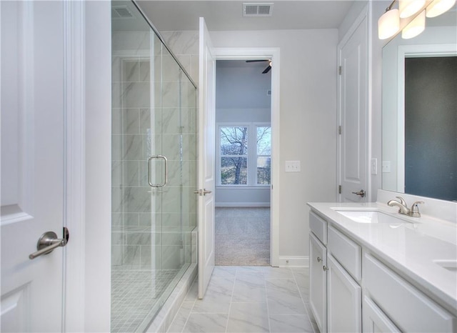 135 Applewood Way, Homer, GA 30547 - bathroom with vanity and a shower with shower door