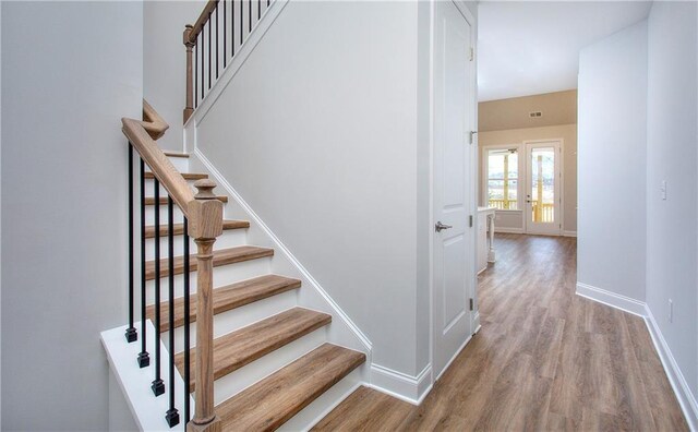 135 Applewood Way, Homer, GA 30547 - stairway with wood-type flooring