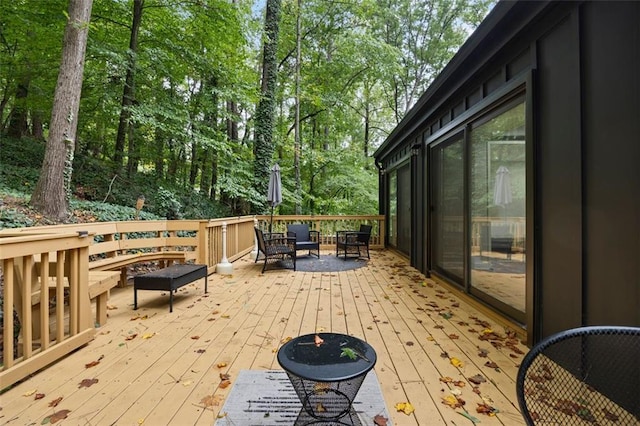 deck with outdoor lounge area