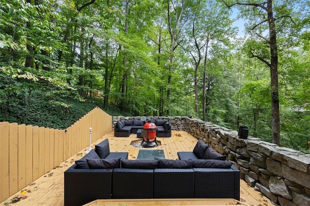 view of patio featuring an outdoor hangout area