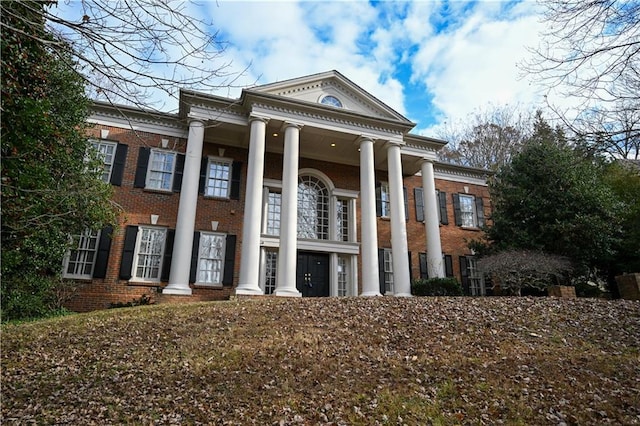 view of neoclassical home