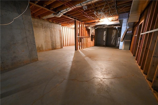 view of basement