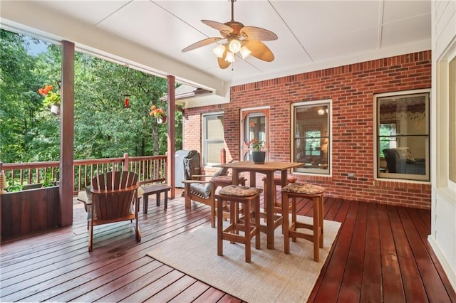 169 Robson Trl, Mcdonough, GA 30252 - deck featuring a ceiling fan