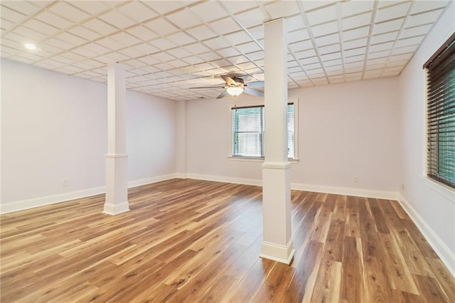 169 Robson Trl, Mcdonough, GA 30252 - below grade area with wood finished floors and ceiling fan
