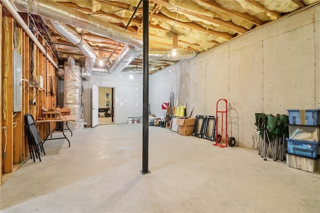 169 Robson Trl, Mcdonough, GA 30252 - unfinished basement with electric panel and heating unit