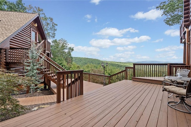 view of wooden terrace