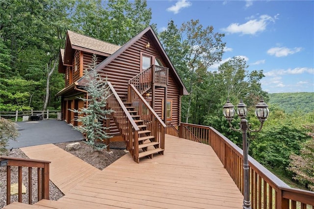 view of wooden deck