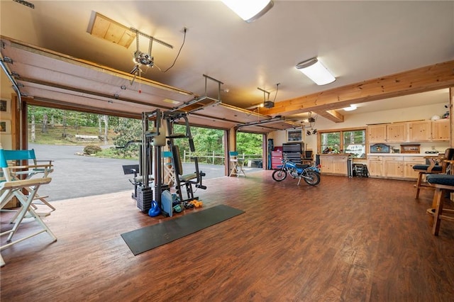 interior space featuring hardwood / wood-style flooring