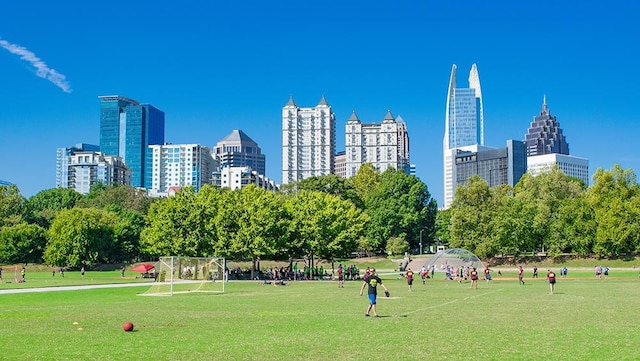 surrounding community featuring a view of city