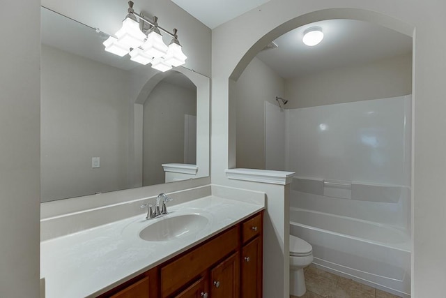 7719 Copper Kettle Way, Flowery Branch, GA 30542 - full bathroom with vanity, shower / washtub combination, and tile patterned floors
