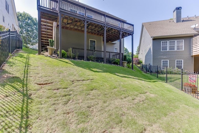 7719 Copper Kettle Way, Flowery Branch, GA 30542 - back of house featuring a deck, a chimney, and stairway