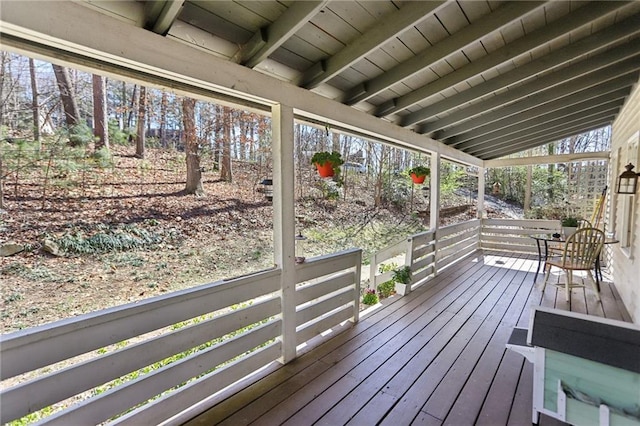 view of wooden deck