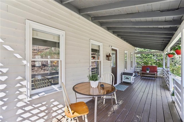 view of wooden deck