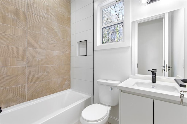1247 Bridges Ave SW Unit B, Atlanta, GA 30310 - bathroom with toilet, vanity, and shower / tub combination